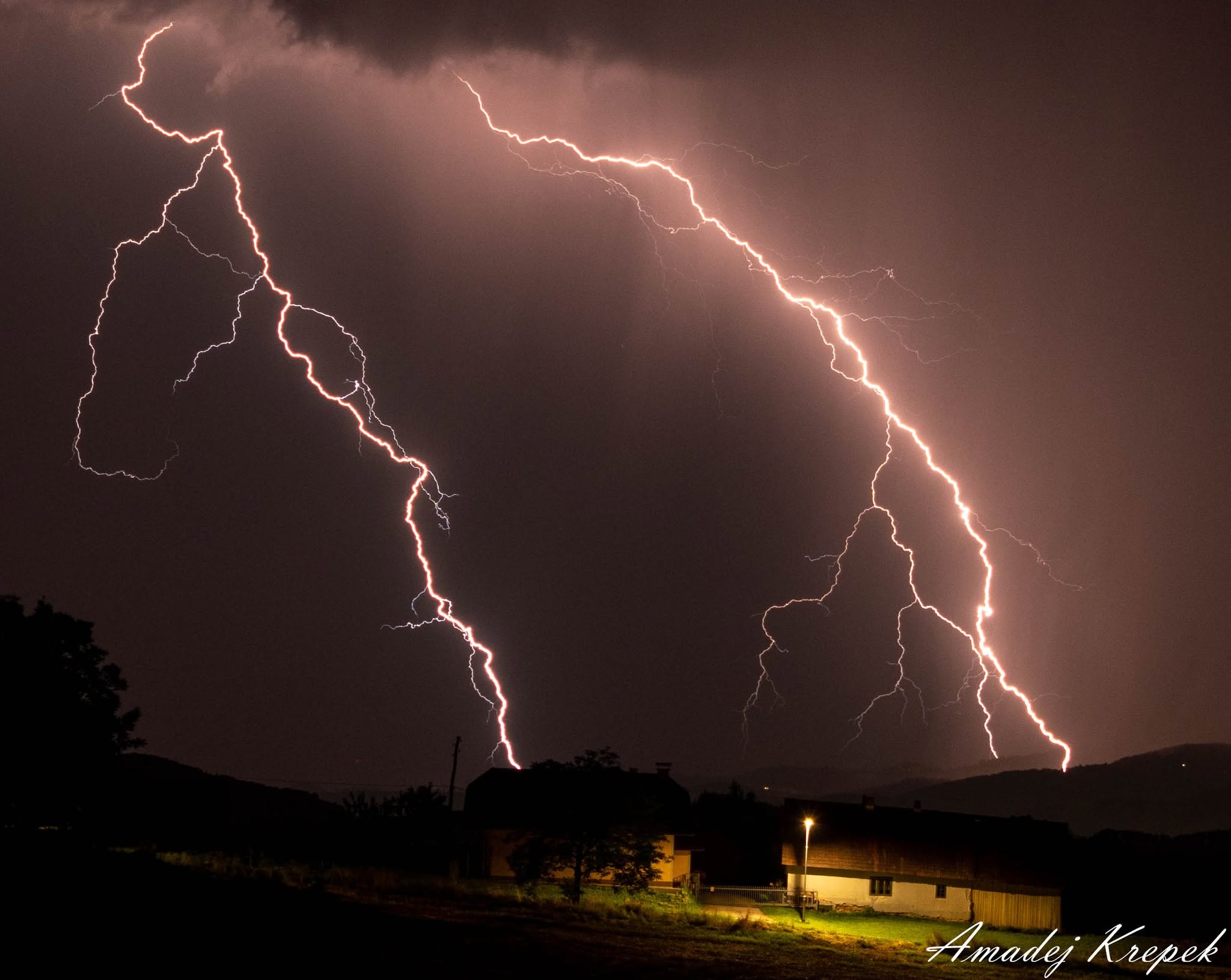 Severe storm near Lenart, Slovenia, 11 July 2023